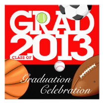 Graduation Party Invitation All Sport 1 invitations