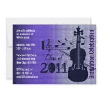 Graduation Party Invitation Music Violin