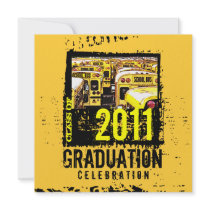 Graduation Party Invitation School Bus 9
