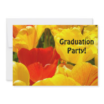 Graduation Party! Invitations Colourful Yellow Red