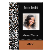 Graduation Party Leopard Invitation