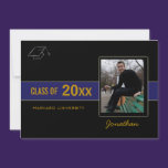 Graduation Party Photo Blue Invitation invitations
