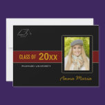 Graduation Party Photo red Invitation invitations