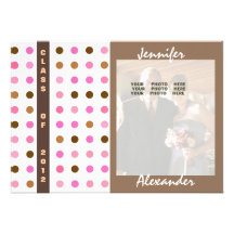 Graduation Photo Announcement Polka Dot