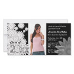 Graduation Photo Card White Flower