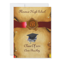 GRADUATION PHOTO TEMPLATE PARCHMENT red Wax Seal