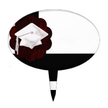 graduation pick (white hat) cake pick