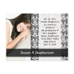 Graduation Postcard, Black and White Formal postcards