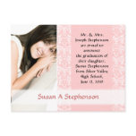 Graduation Postcard, Pretty Pink and White postcards