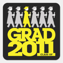 Graduation Processional 2011 Sticker Yellow