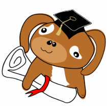 Graduation Puppy Photo Sculpture Pin