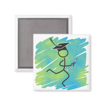 Graduation Runner Fridge Magnet