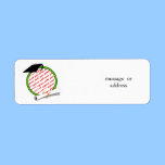 Graduation School Colours Green & Gold Frame labels