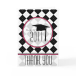 Graduation Thank You Card - Argyle