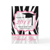 Graduation Thank You Card - Class of 2011 Zebra