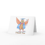 Graduation Thank You - Cartoon Owl in Cap and Gown cards
