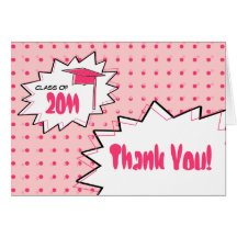Graduation Thank You Class of 2011 Pop Art Card