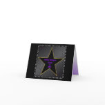 Graduation Thank You Hollywood Star Black Purple cards