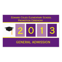 Graduation Ticket Business Card Templates