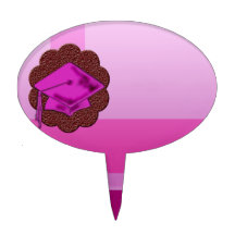 graduation topper (pink hat) cake toppers