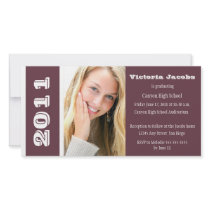 Graduation Year Invitation-burgundy