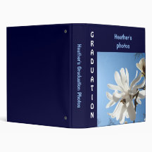 Graduation Your Name Photos bidner Blue sky 3 Ring Binder