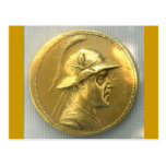 graeco-bactria coin postcard