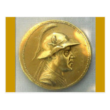 graeco-bactria coin postcard