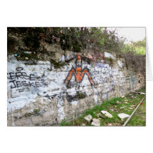 Graffiti At Old LA Zoo Card