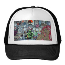 Graffiti, Berlin, Germany Mesh Hats