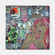 Graffiti, Berlin, Germany Refrigerator Magnet