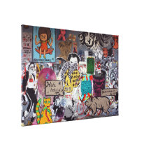 Graffiti, Berlin, Germany Stretched Canvas Prints