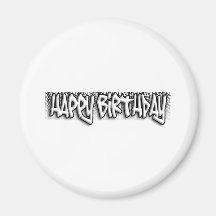 Graffiti Birthday Fridge Magnet