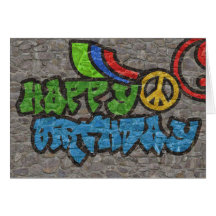 Graffiti Birthday Greeting Card