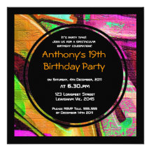 Graffiti Birthday Invitation