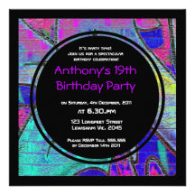 Graffiti Birthday Invitation