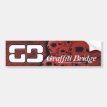 Graffiti Bridge Bumper Sticker Red Skulls