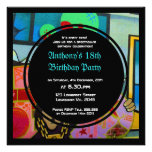 Graffiti Cool Face Birthday Invitation
