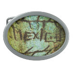 Graffiti découpé d'arbre du "Mexique" Boucle De Ceinture Ovale