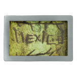 Graffiti découpé d'arbre du "Mexique" Boucle De Ceinture Rectangulaire