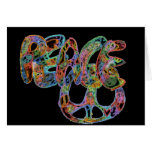 Graffiti Design Peace Card; Bright