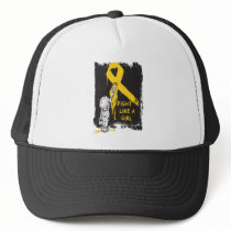 Graffiti FIGHT Like a Girl Childhood Cancer Trucker Hats