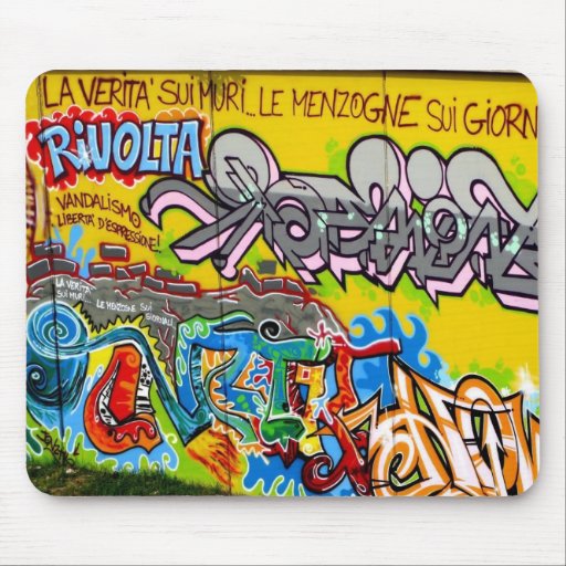 graffiti freedom speech mouse pad