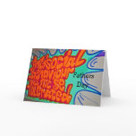 Graffiti in a subway Humourous Fathers Day Card