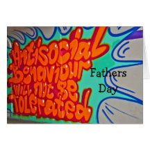 Graffiti in a subway Humourous Fathers Day Card