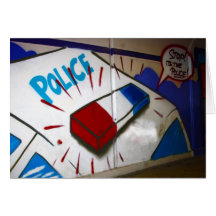 Graffiti in a subway Police Card