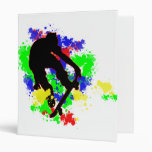 Graffiti Paint Splotches Skater Binders