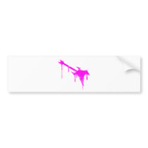 Graffiti Pink Guitar - Emo Alternative Grunge Rock Bumper Stickers