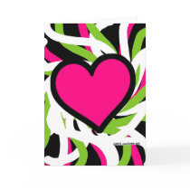 Graffiti Pink Heart Card