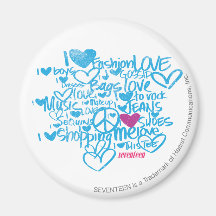 Graffiti Purple/Aqua Fridge Magnet